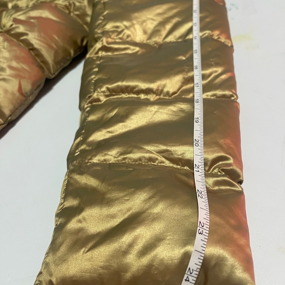 Talbots Metallic Gold Puffer Jacket - Picture 5 of 5